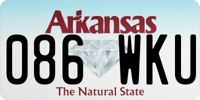 AR license plate 086WKU