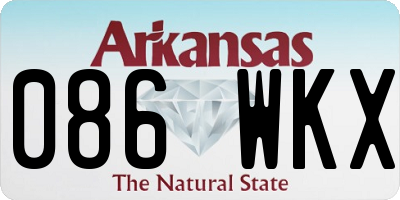 AR license plate 086WKX