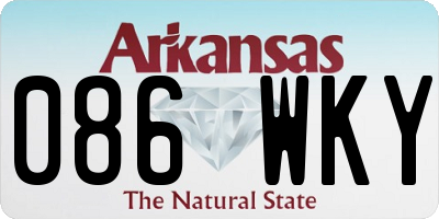 AR license plate 086WKY