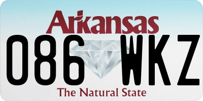 AR license plate 086WKZ