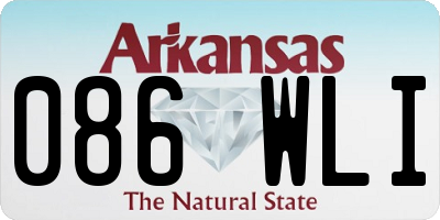 AR license plate 086WLI