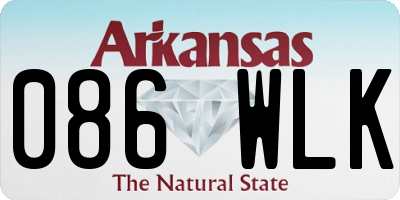 AR license plate 086WLK