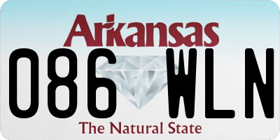 AR license plate 086WLN