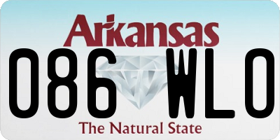 AR license plate 086WLO