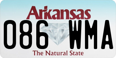 AR license plate 086WMA