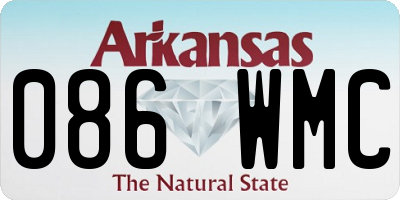 AR license plate 086WMC
