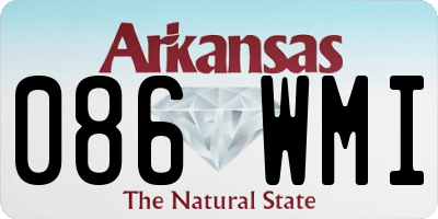 AR license plate 086WMI