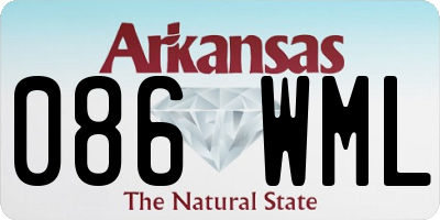 AR license plate 086WML