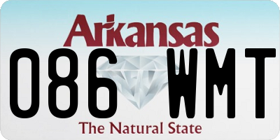 AR license plate 086WMT