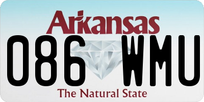 AR license plate 086WMU