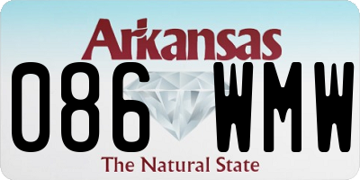 AR license plate 086WMW