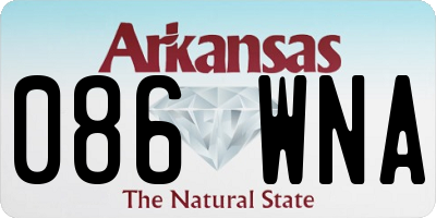 AR license plate 086WNA