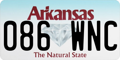 AR license plate 086WNC