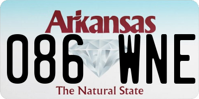 AR license plate 086WNE