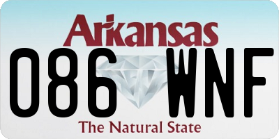 AR license plate 086WNF
