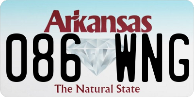 AR license plate 086WNG