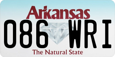 AR license plate 086WRI