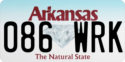 AR license plate 086WRK