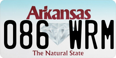AR license plate 086WRM