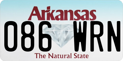 AR license plate 086WRN
