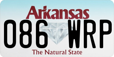 AR license plate 086WRP