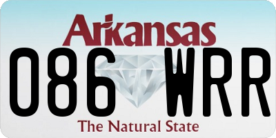 AR license plate 086WRR
