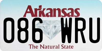 AR license plate 086WRU
