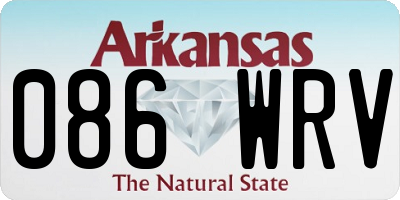 AR license plate 086WRV