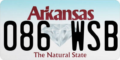 AR license plate 086WSB