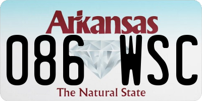 AR license plate 086WSC