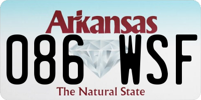 AR license plate 086WSF