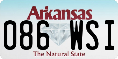 AR license plate 086WSI