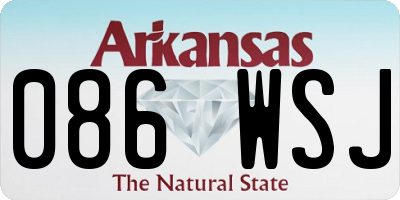 AR license plate 086WSJ