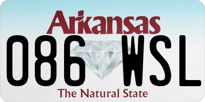 AR license plate 086WSL