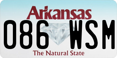 AR license plate 086WSM