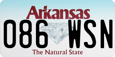 AR license plate 086WSN