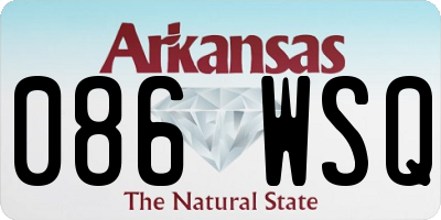 AR license plate 086WSQ