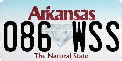 AR license plate 086WSS