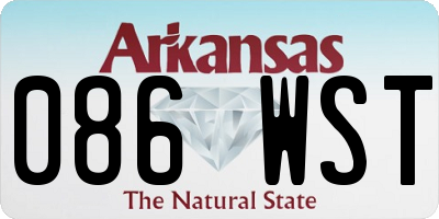 AR license plate 086WST
