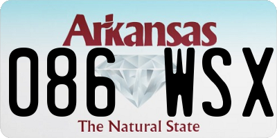 AR license plate 086WSX