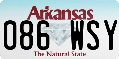AR license plate 086WSY