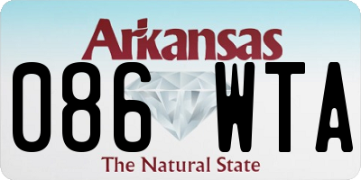 AR license plate 086WTA