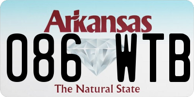 AR license plate 086WTB