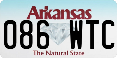 AR license plate 086WTC