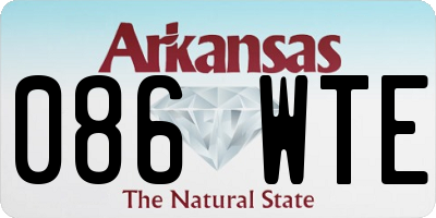 AR license plate 086WTE