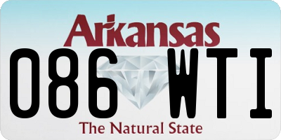 AR license plate 086WTI