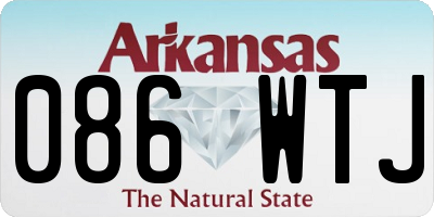AR license plate 086WTJ
