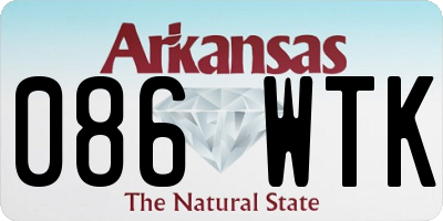 AR license plate 086WTK