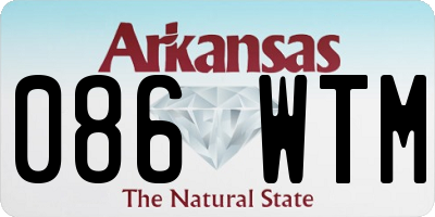 AR license plate 086WTM