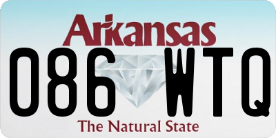 AR license plate 086WTQ